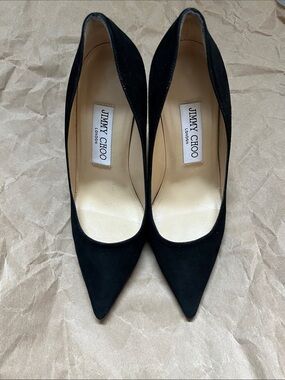 Jimmy Choo Black Suede High Heel size 35 5